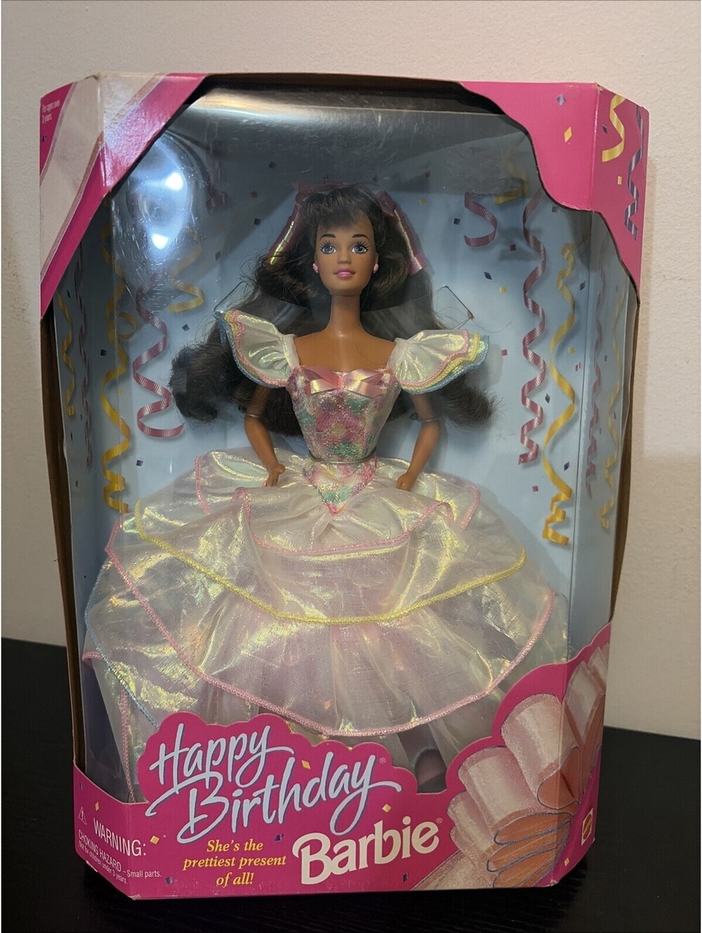 Happy Birthday Barbie Doll Brunette 1995 Mattel 14663